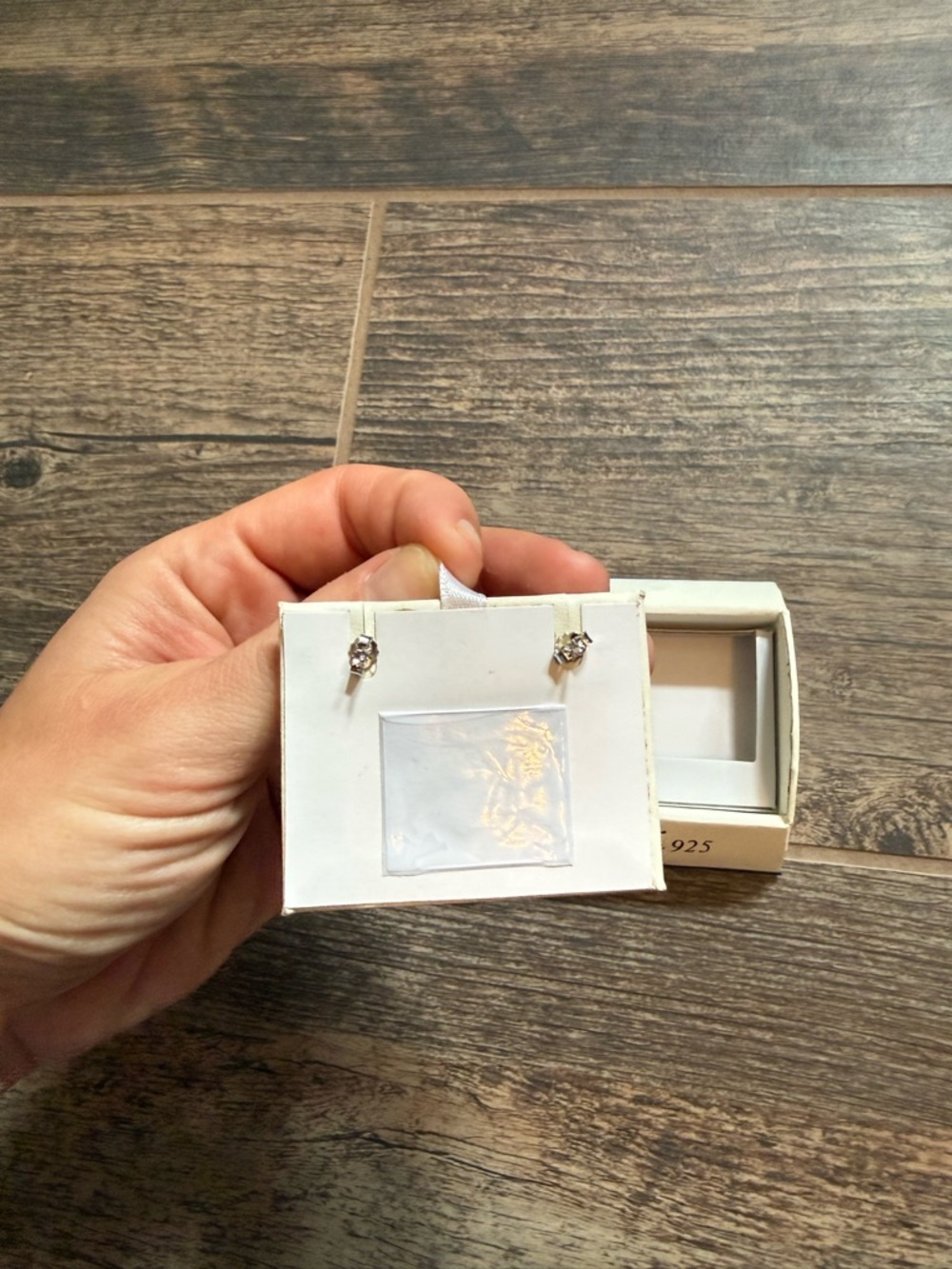 Aspire Sterling Silver Leaf Motif Stud Earrings - Picture 3 of 4